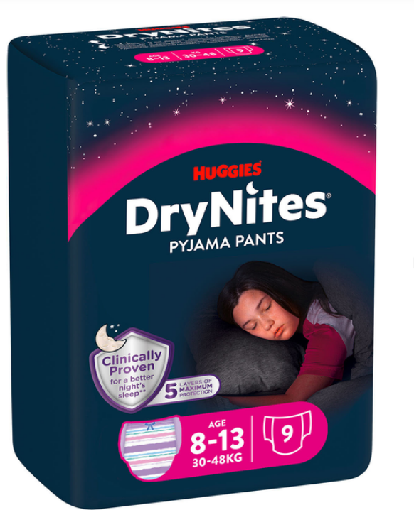 Huggies DryNites трусики дитячі (8-13р.) 9шт GIRL (7%)